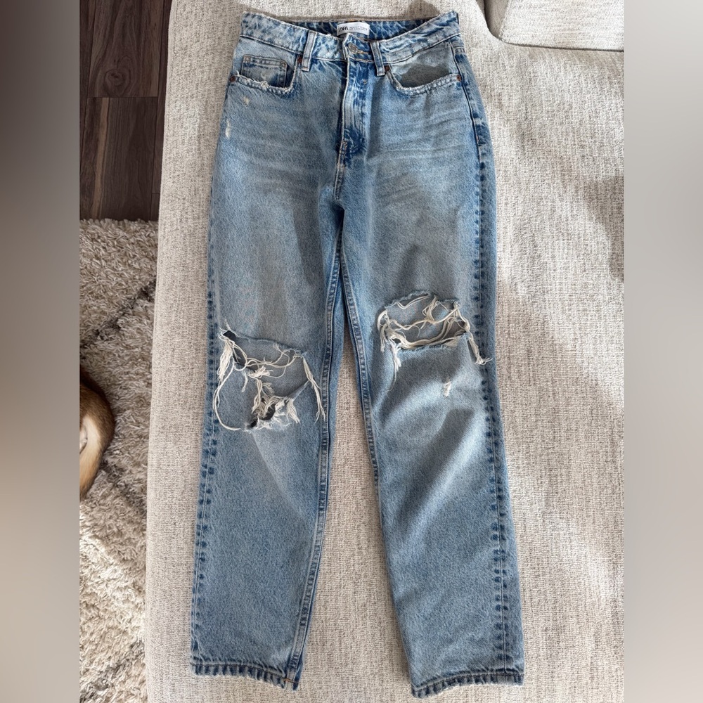 Zara - Distressed Denim Jeans